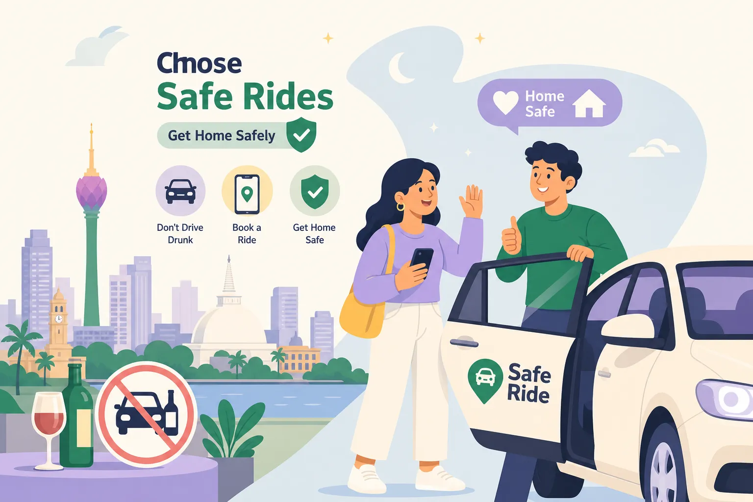 How to avoid drunk and drive situations in Colombo and get home safely